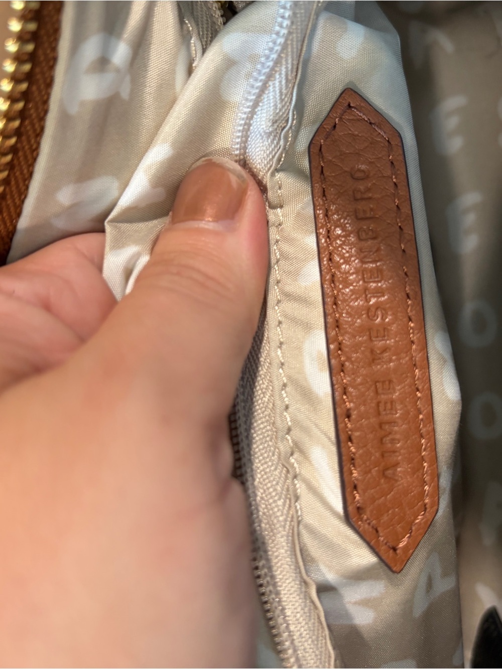 Aimee Kestenberg Brown Leather & Suede Crossbody Bag - Picture 7 of 11